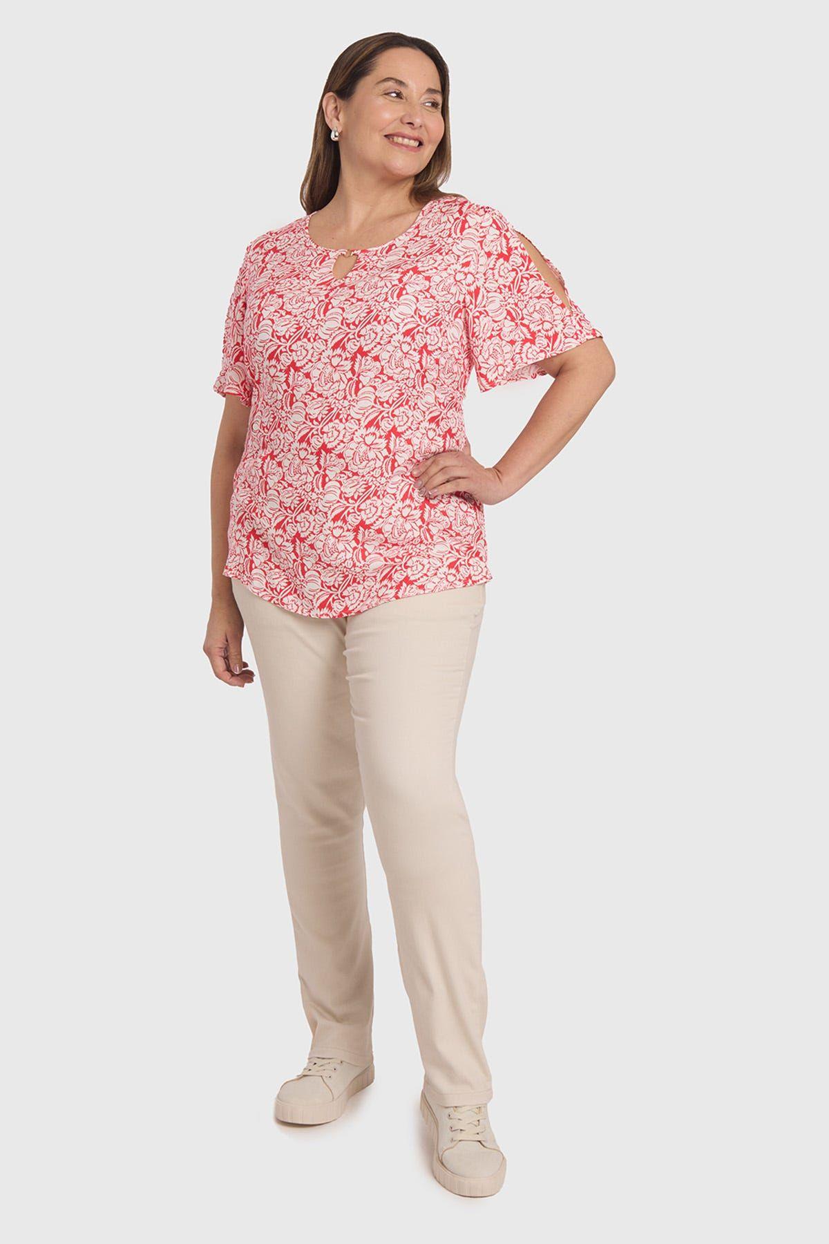 Blusa Mujer Estampada Crudo-3