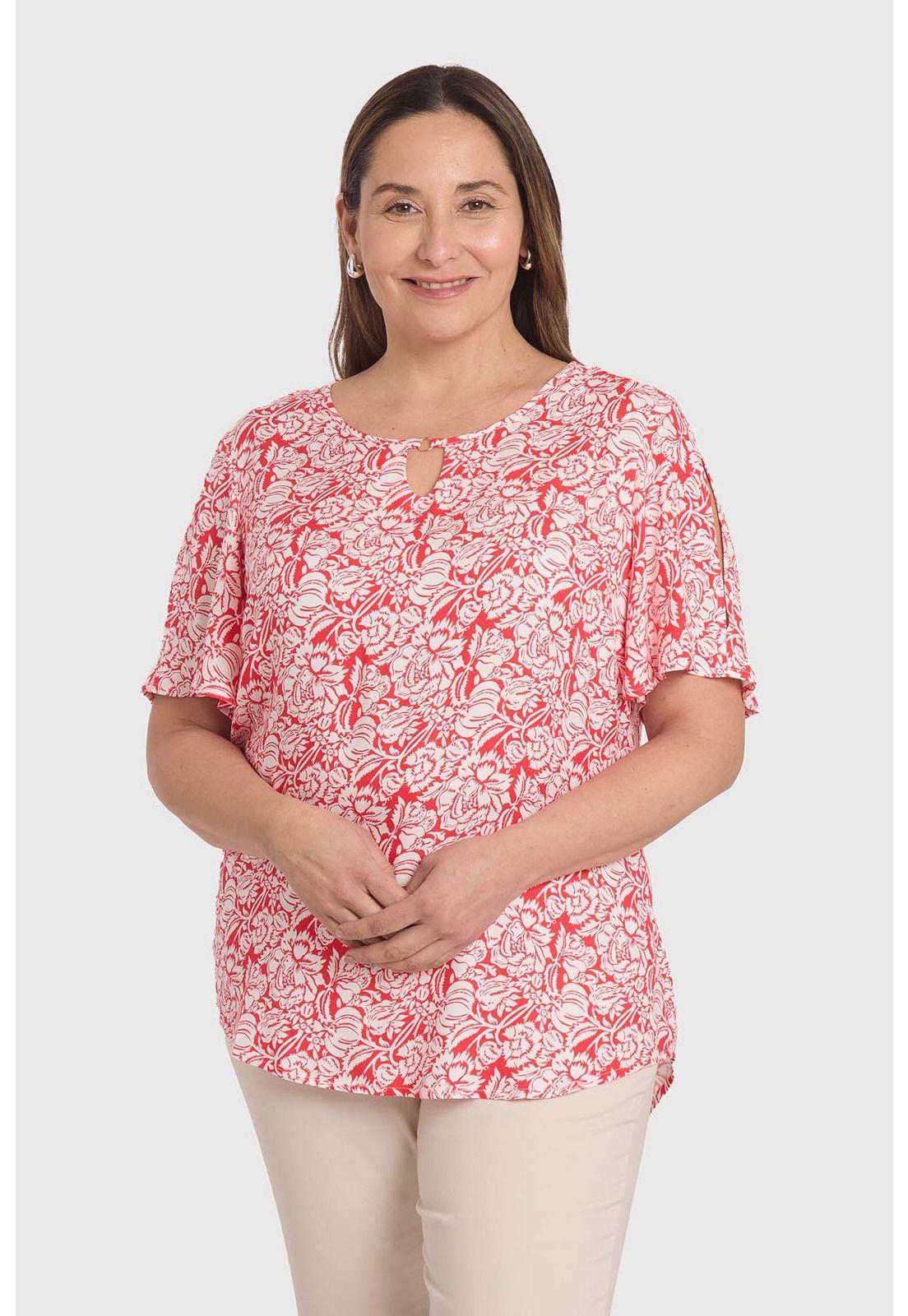 Blusa Mujer Estampada Crudo-0