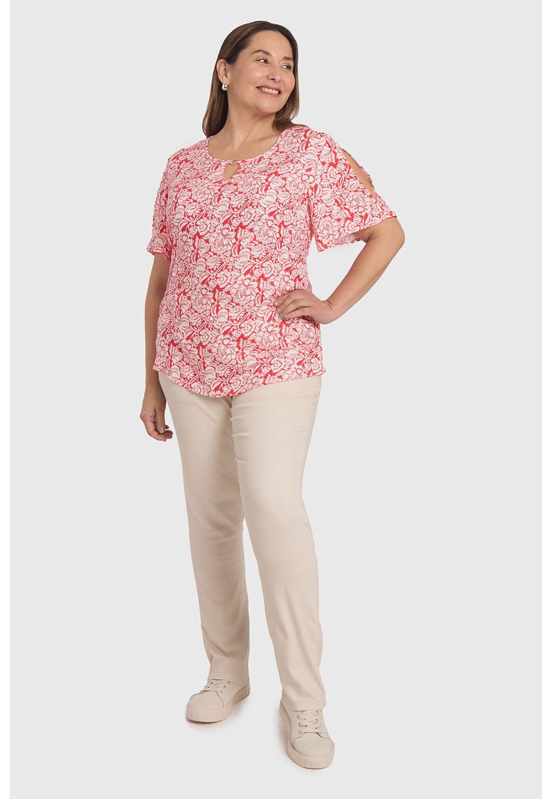 Blusa Mujer Estampada Crudo-3