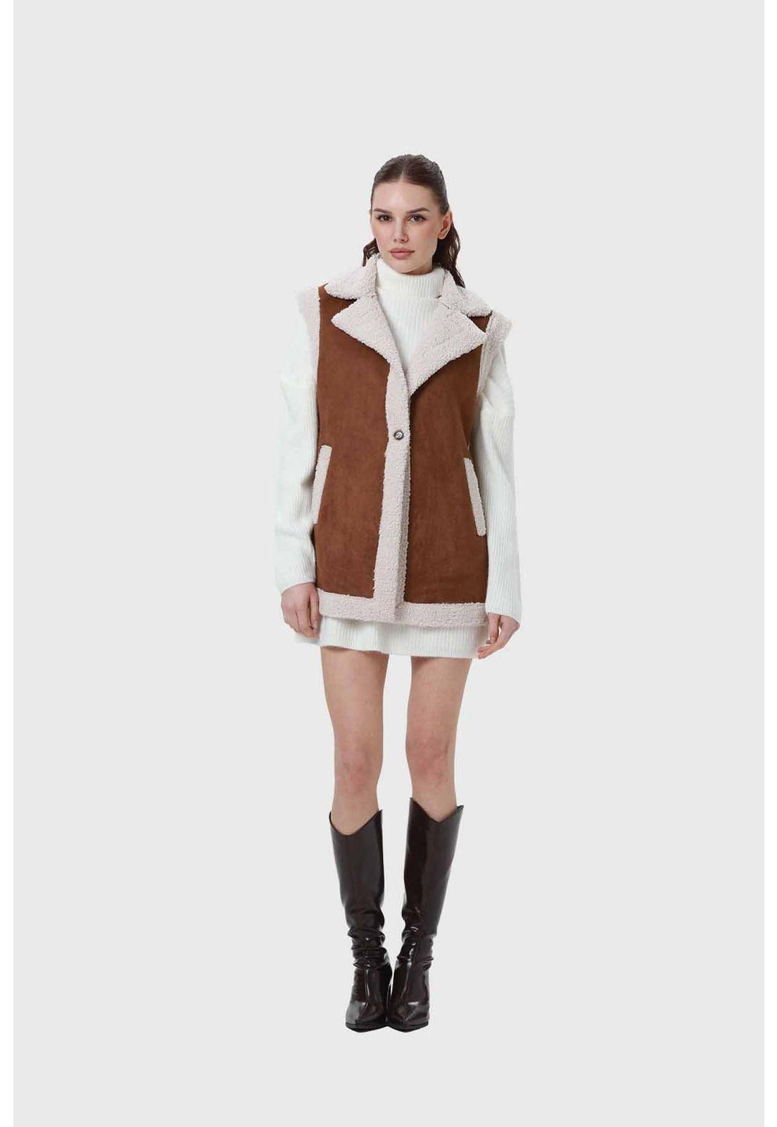 Chaqueta Mujer Antelina Camel - ll-3