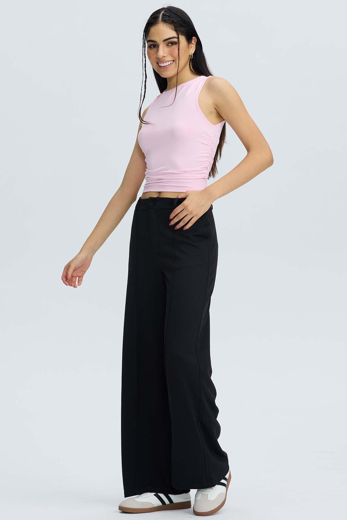 Polera Mujer Drapeada Palo Rosa-3