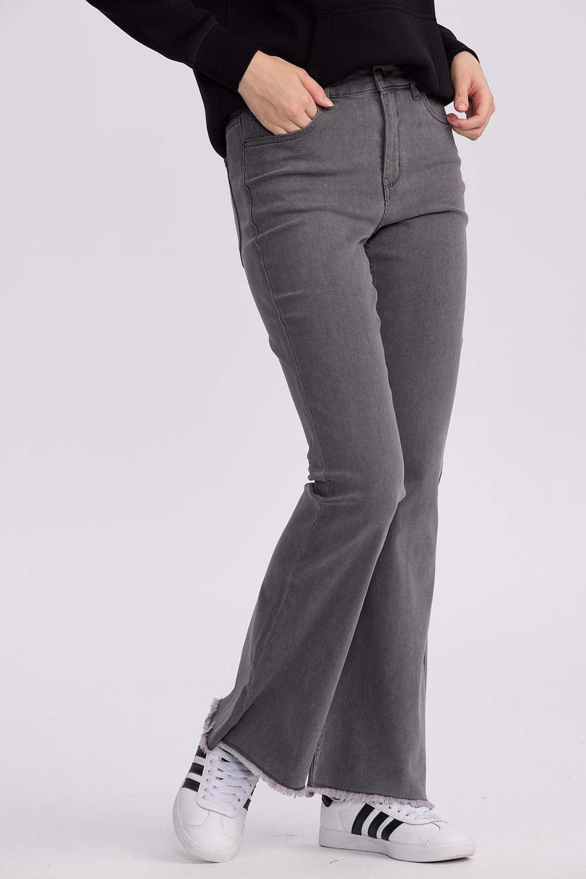 Jeans Mujer Flare Monse Gris-0