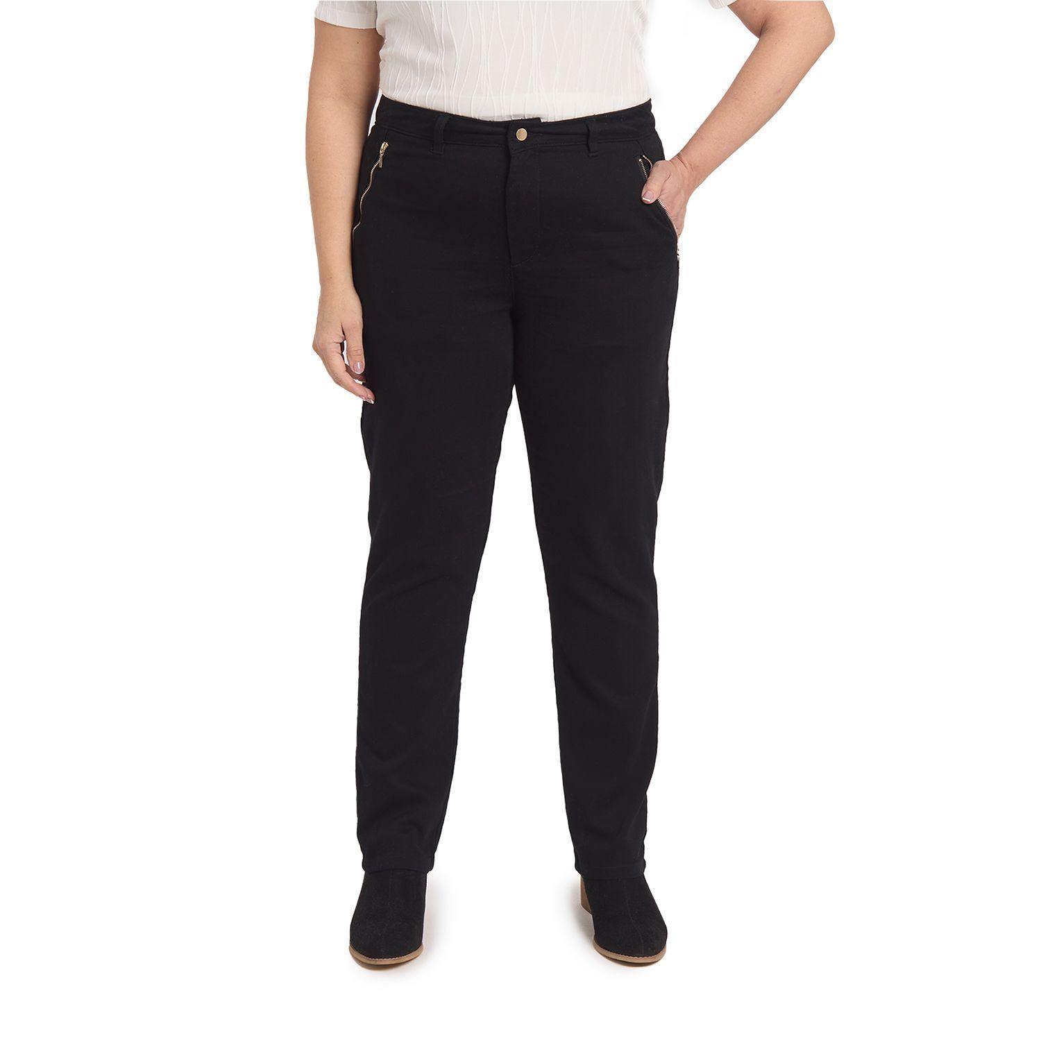 Pantalón Mujer Con Bolsillos Negro Fashion's Park-0
