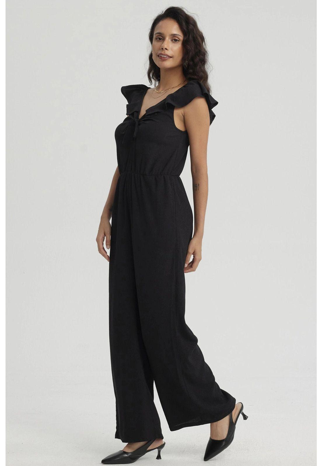 Enteritos Mujer Largo Vuelos Negro-1