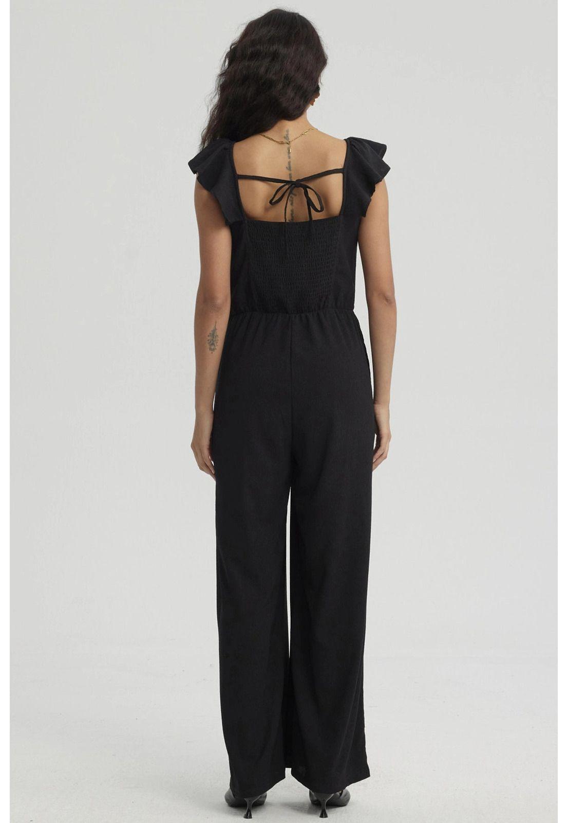 Enteritos Mujer Largo Vuelos Negro-2