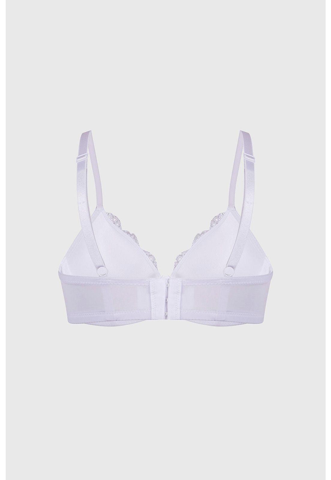 Sostén Mujer Copa Soft Encaje Superior Blanco-1