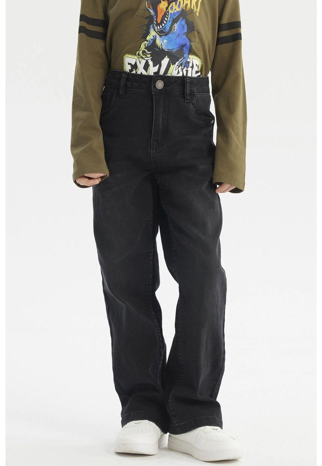 Jeans Niño Básico Negro - lV-0