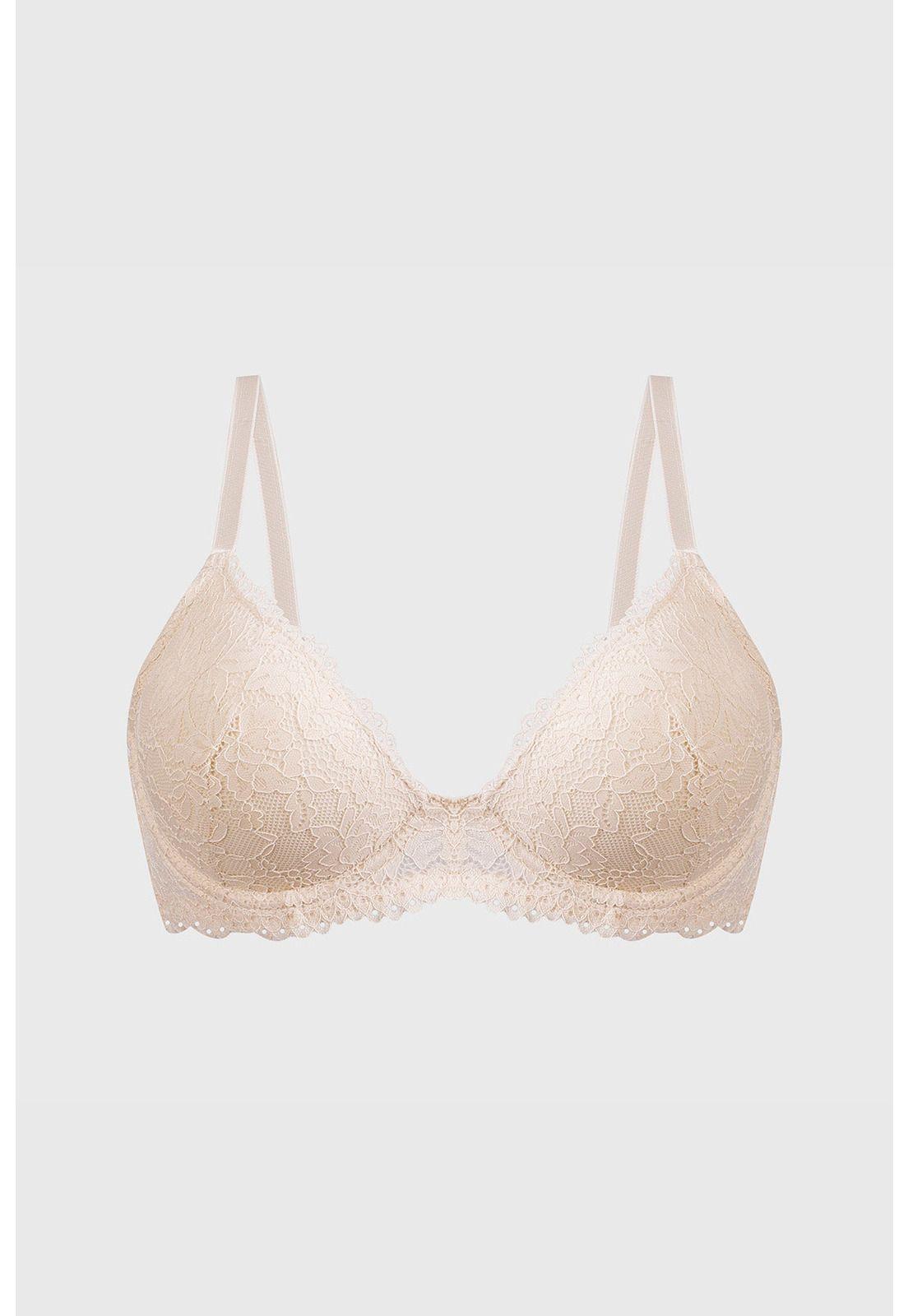 Sostén Mujer Copa Soft Encaje Crudo-0