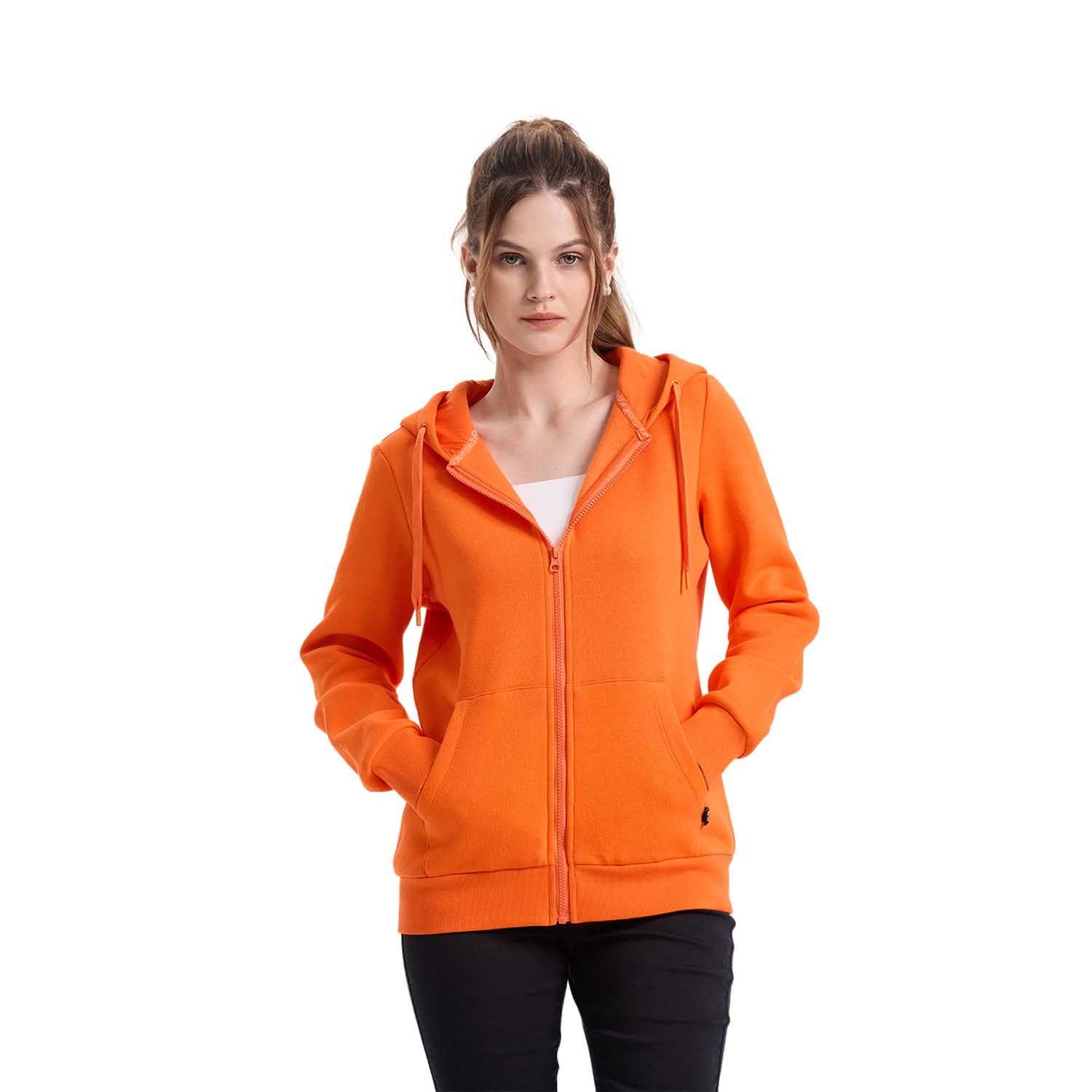 Polerón Mujer Hoodie Naranjo Fashion's Park-0