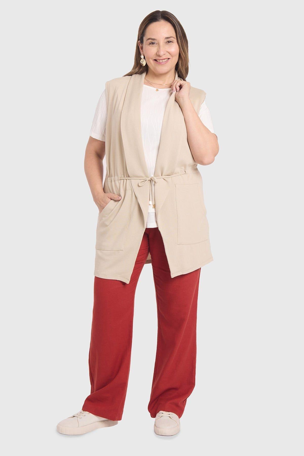Sweater Mujer Cintura Casual Arena-0