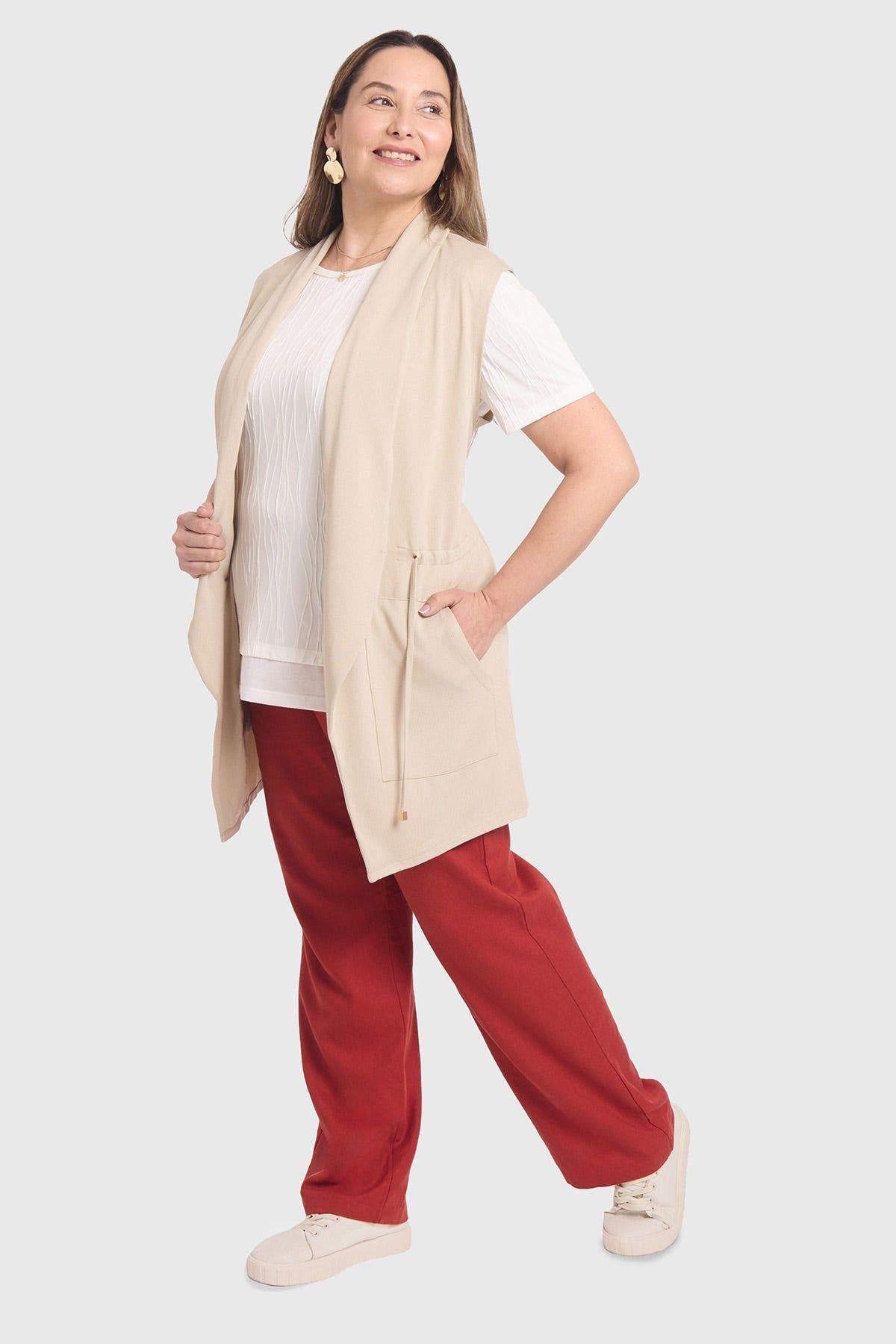 Sweater Mujer Cintura Casual Arena-1