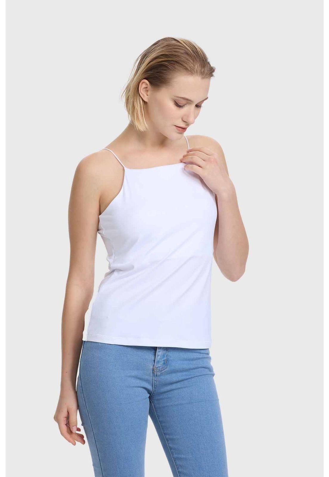 Polera Mujer Pabilo Delgado Blanco-1
