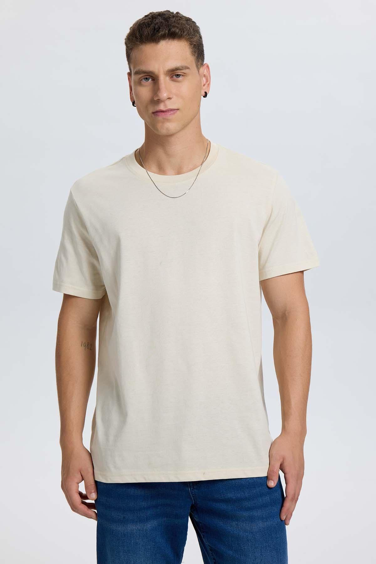Polera Hombre Long Fit Básica Beige-0