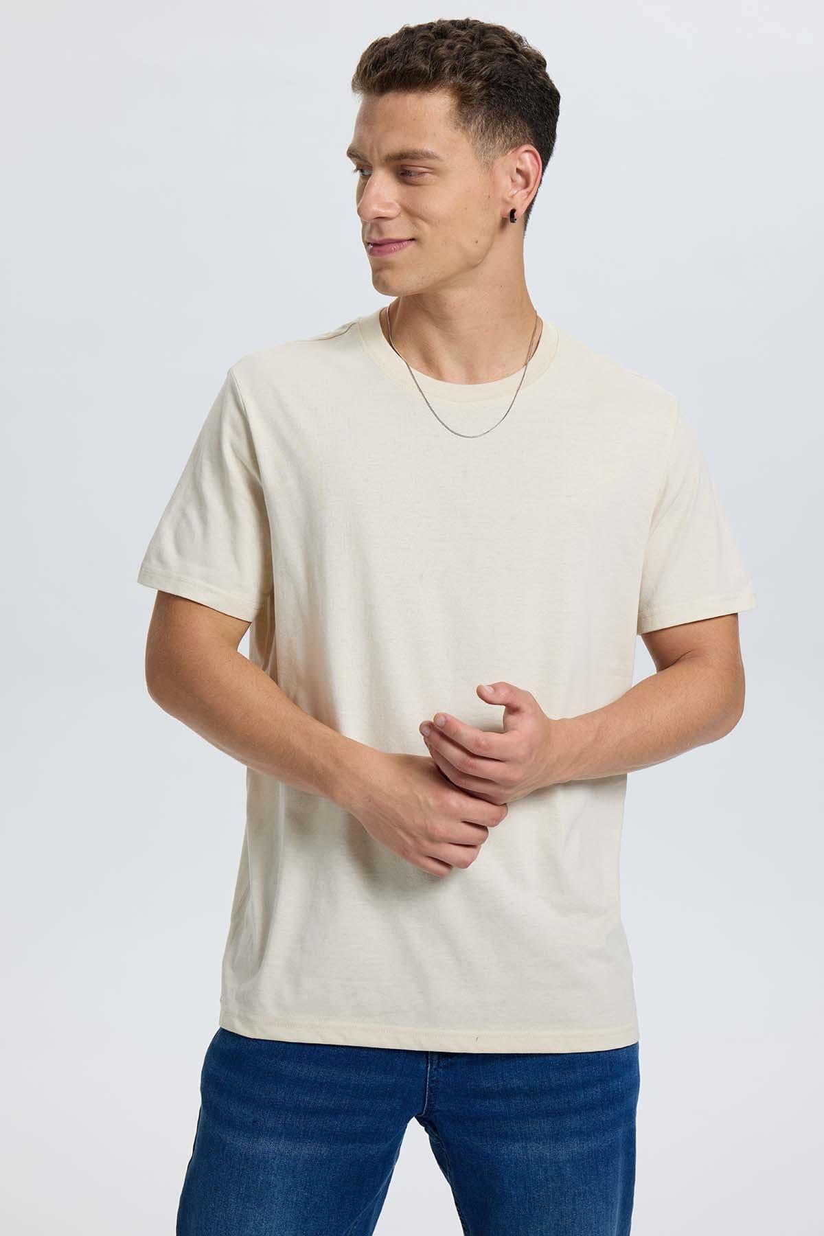 Polera Hombre Long Fit Básica Beige-1