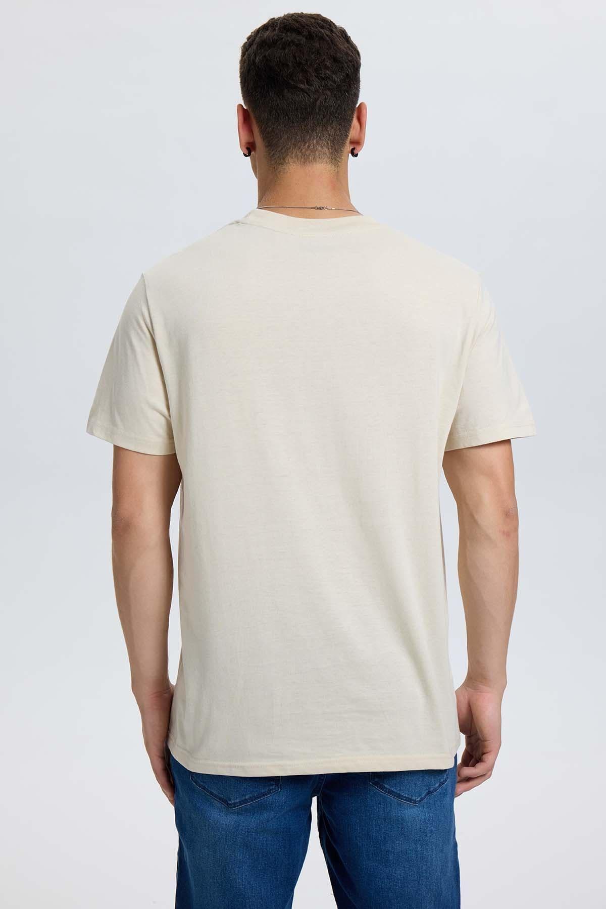 Polera Hombre Long Fit Básica Beige-2