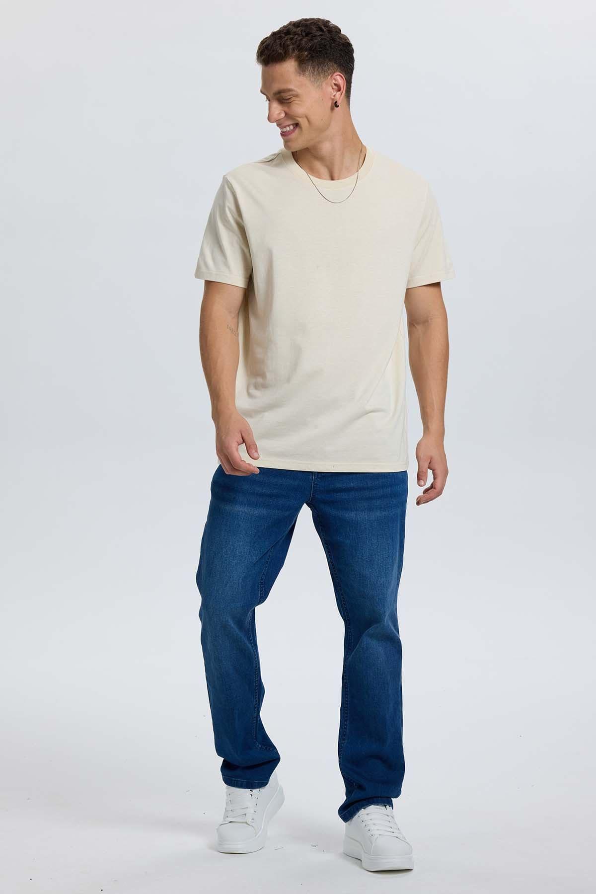 Polera Hombre Long Fit Básica Beige-3