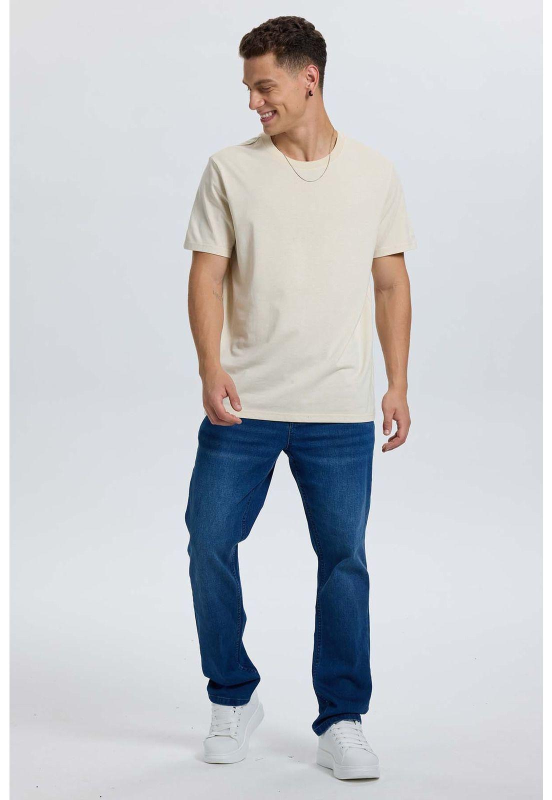 Polera Hombre Regular Fit Básica Beige-3