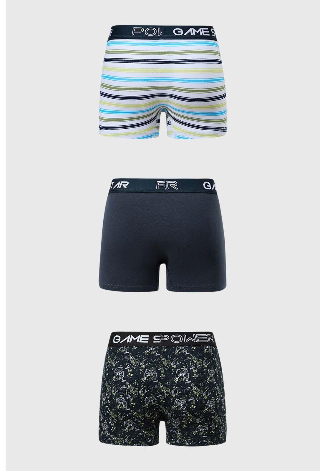 Bóxer Niño Tripack Azul - lV-1