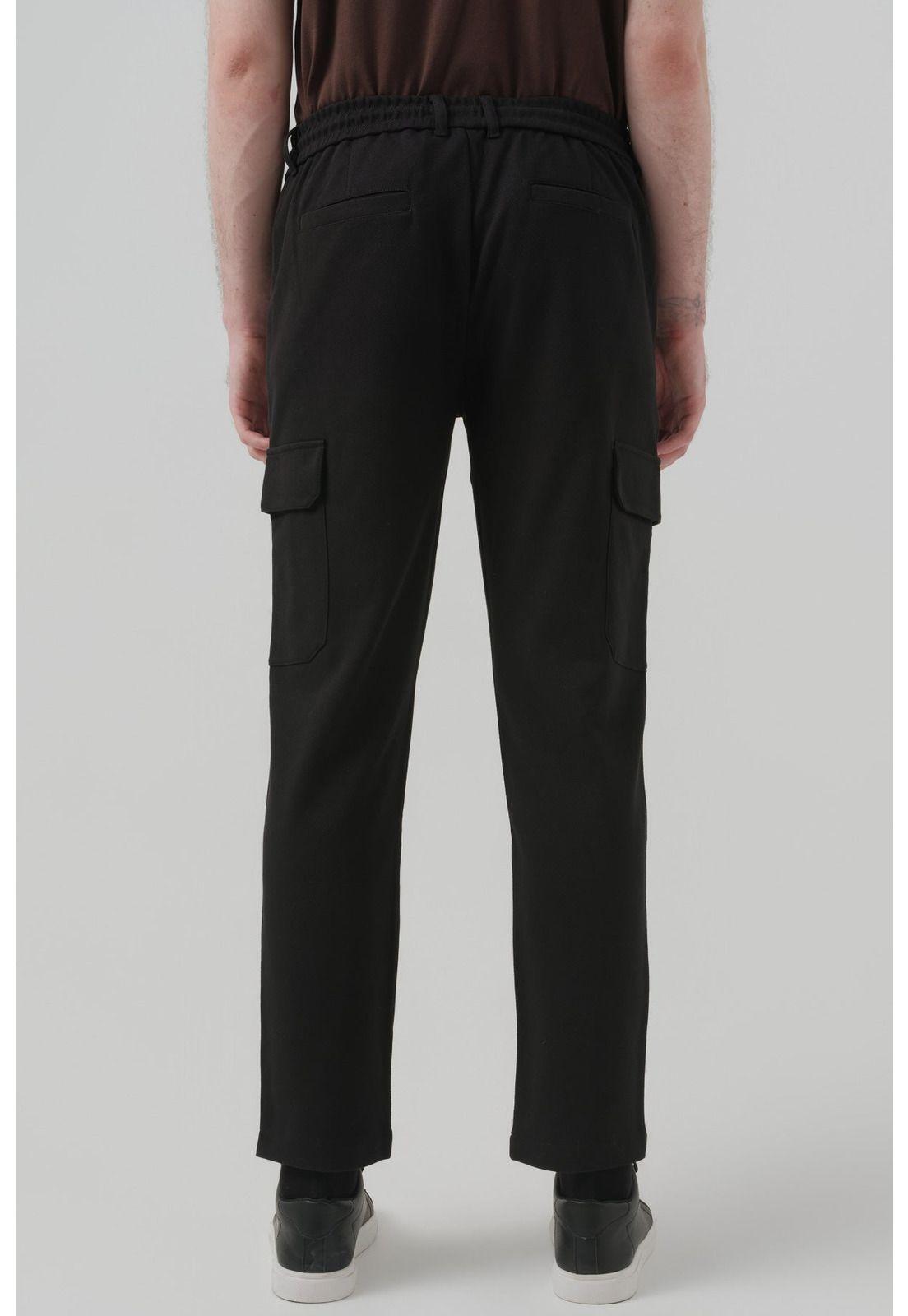 Pantalón Buzo Hombre Calce Recto Negro - XVll-2