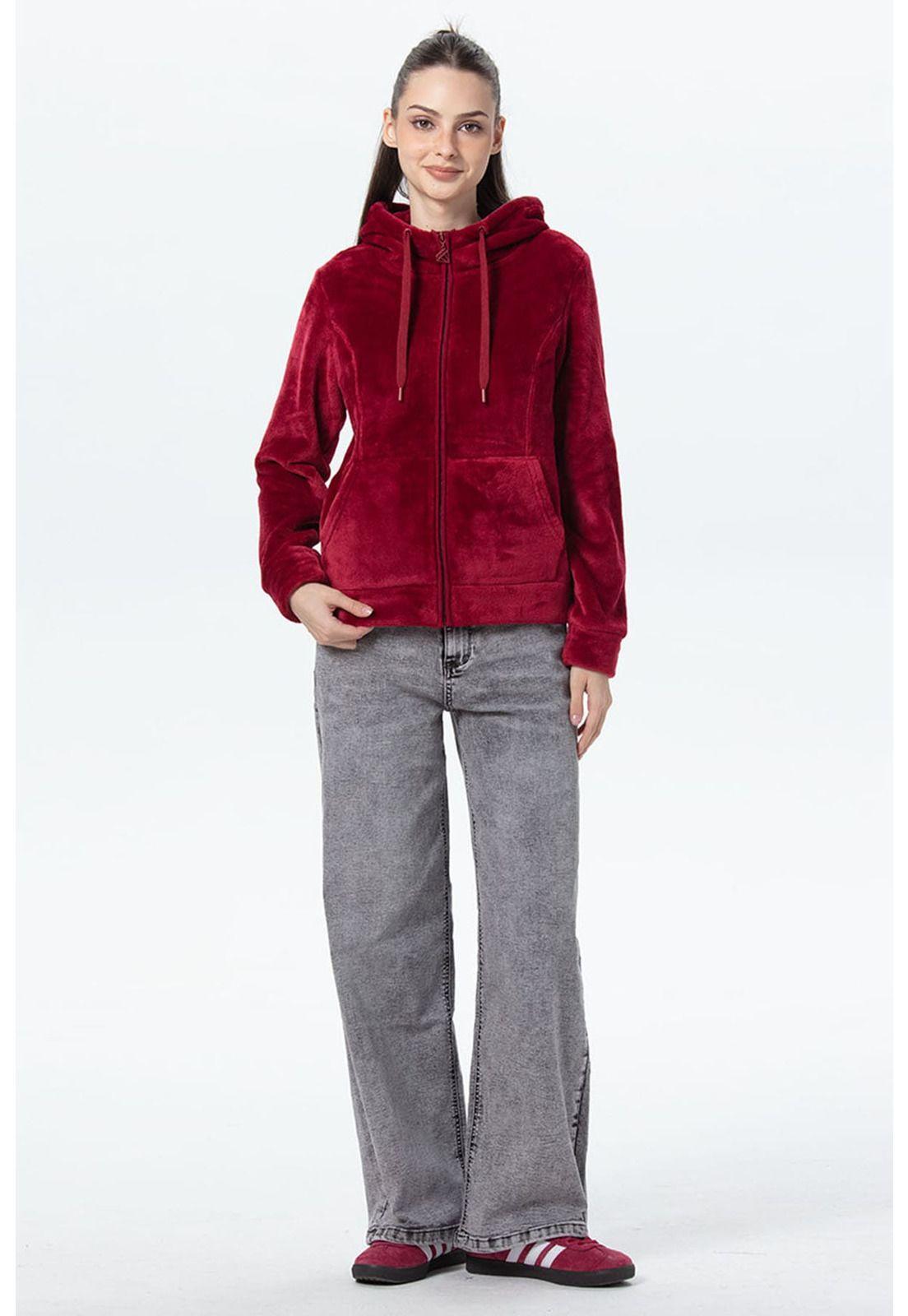 Polar Mujer Entallado Burdeo-3