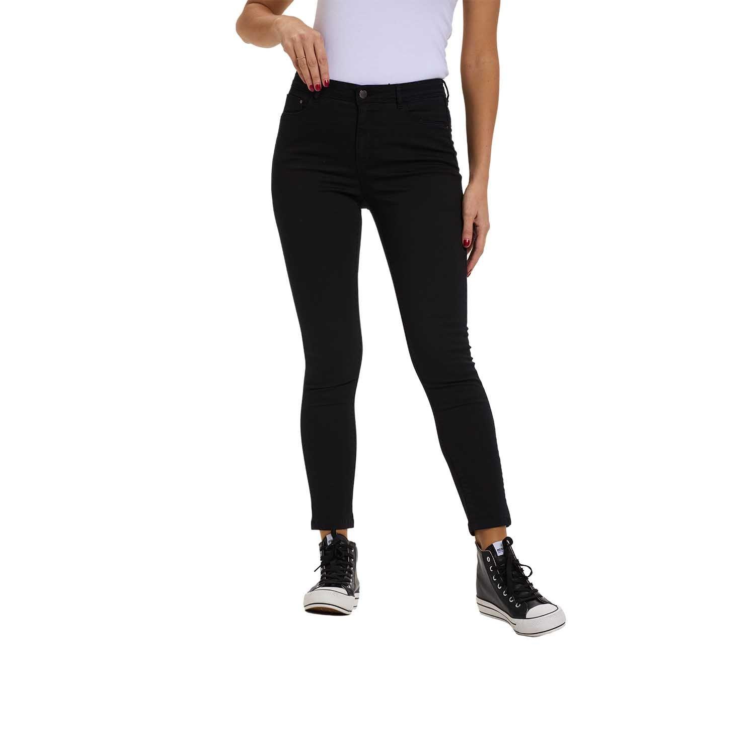 Jeans Mujer Super Skinny Color Negro Fashion's Park-0