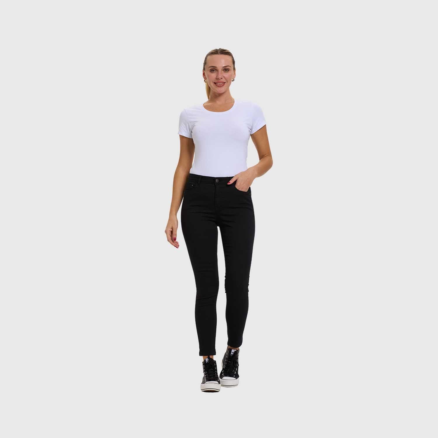 Jeans Mujer Super Skinny Color Negro Fashion's Park-3