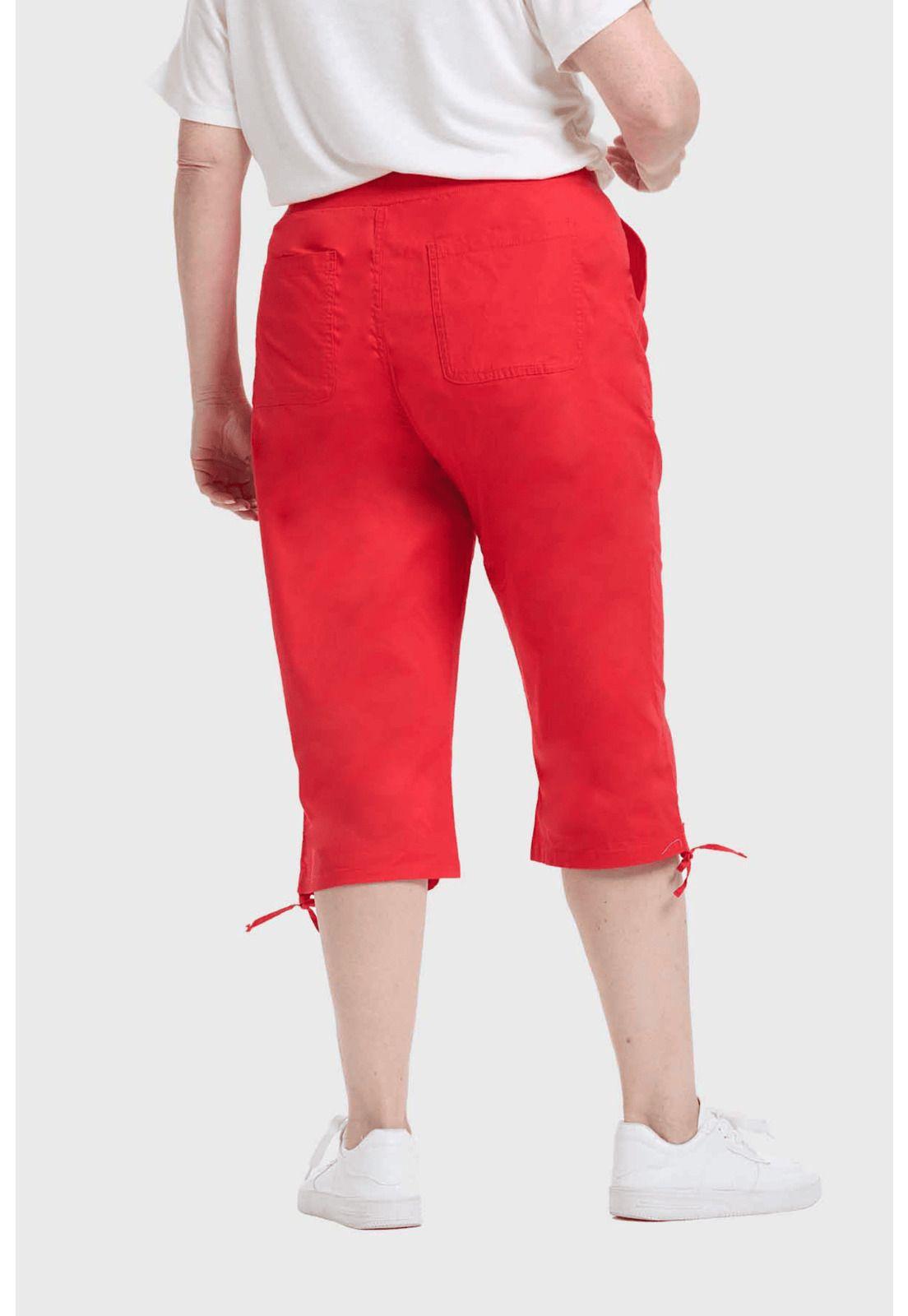 Pantalón Mujer Con Cortes Y Apertura Rojo-2