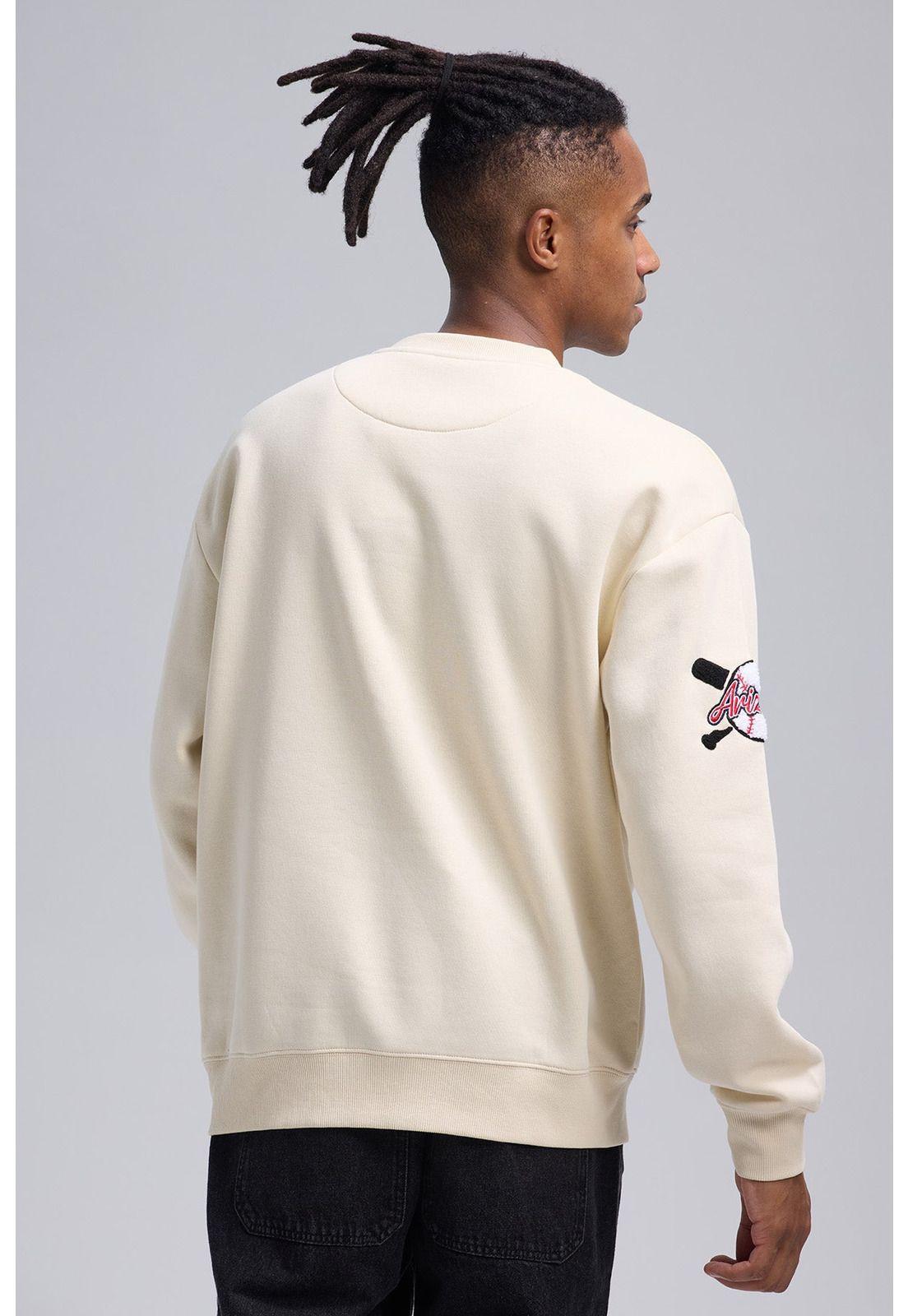 Polerón Hombre Baseball Beige Claro-2