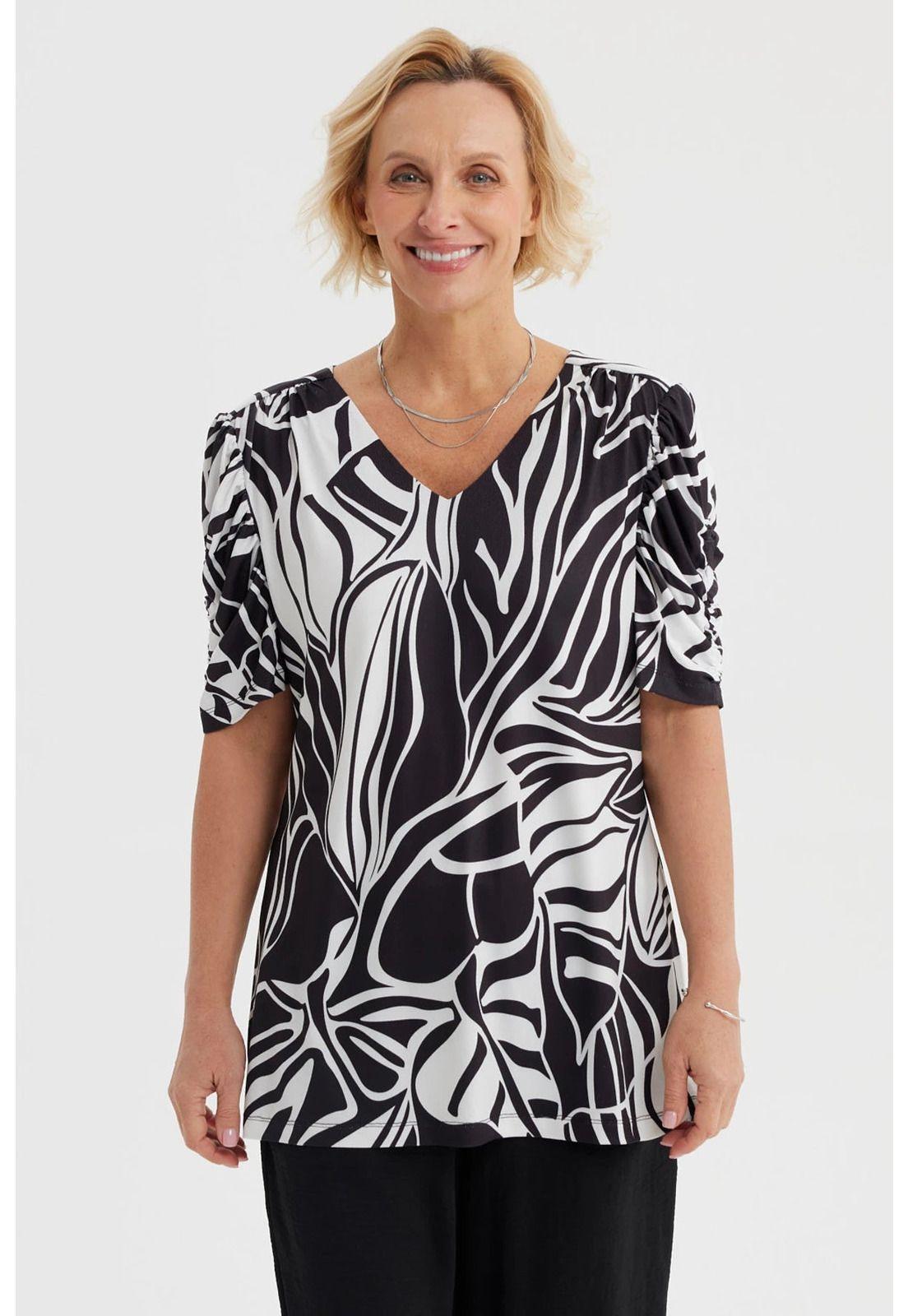 Polera Mujer Print Negro- ll-0