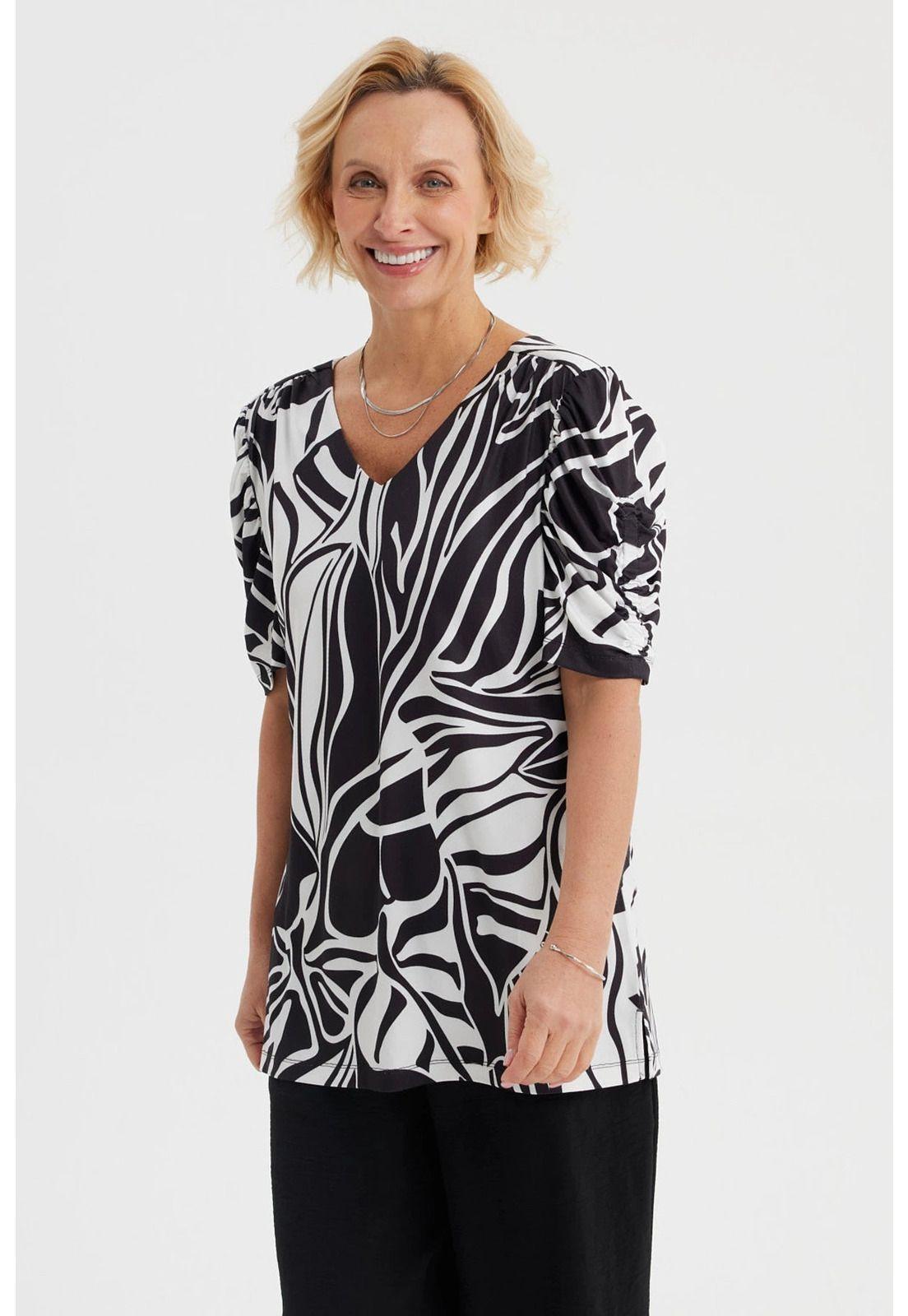 Polera Mujer Print Negro- ll-1