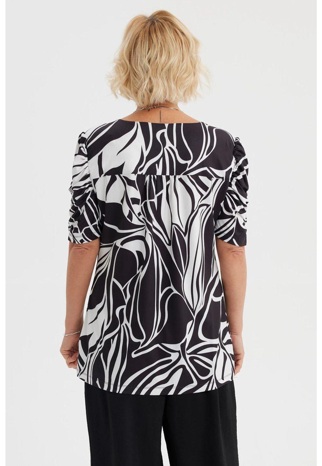 Polera Mujer Print Negro- ll-2