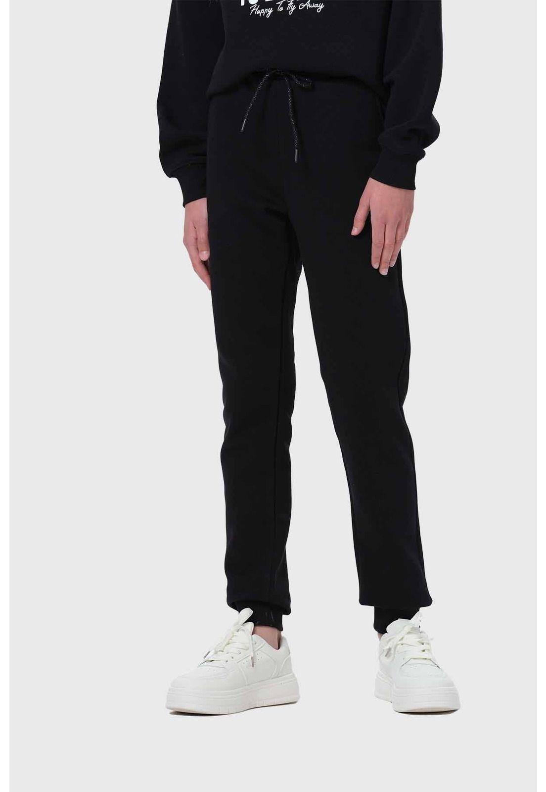 Pantalón Buzo Niña Jogger Negro-0