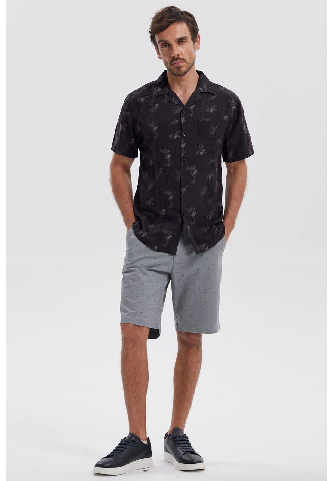 Camisa Hombre Print Negro- ll-3