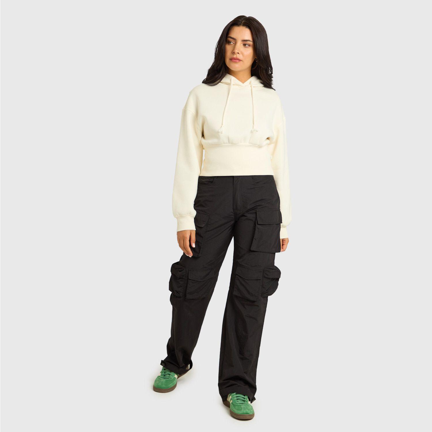 Polerón Mujer Crop Pretina Ancha Crudo Fashion's Park-3