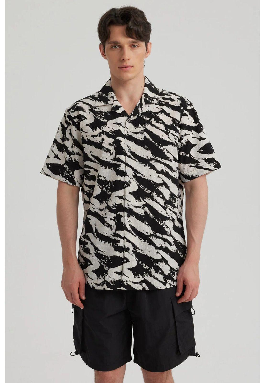 Camisa Hombre Rapport Negro - lll-0