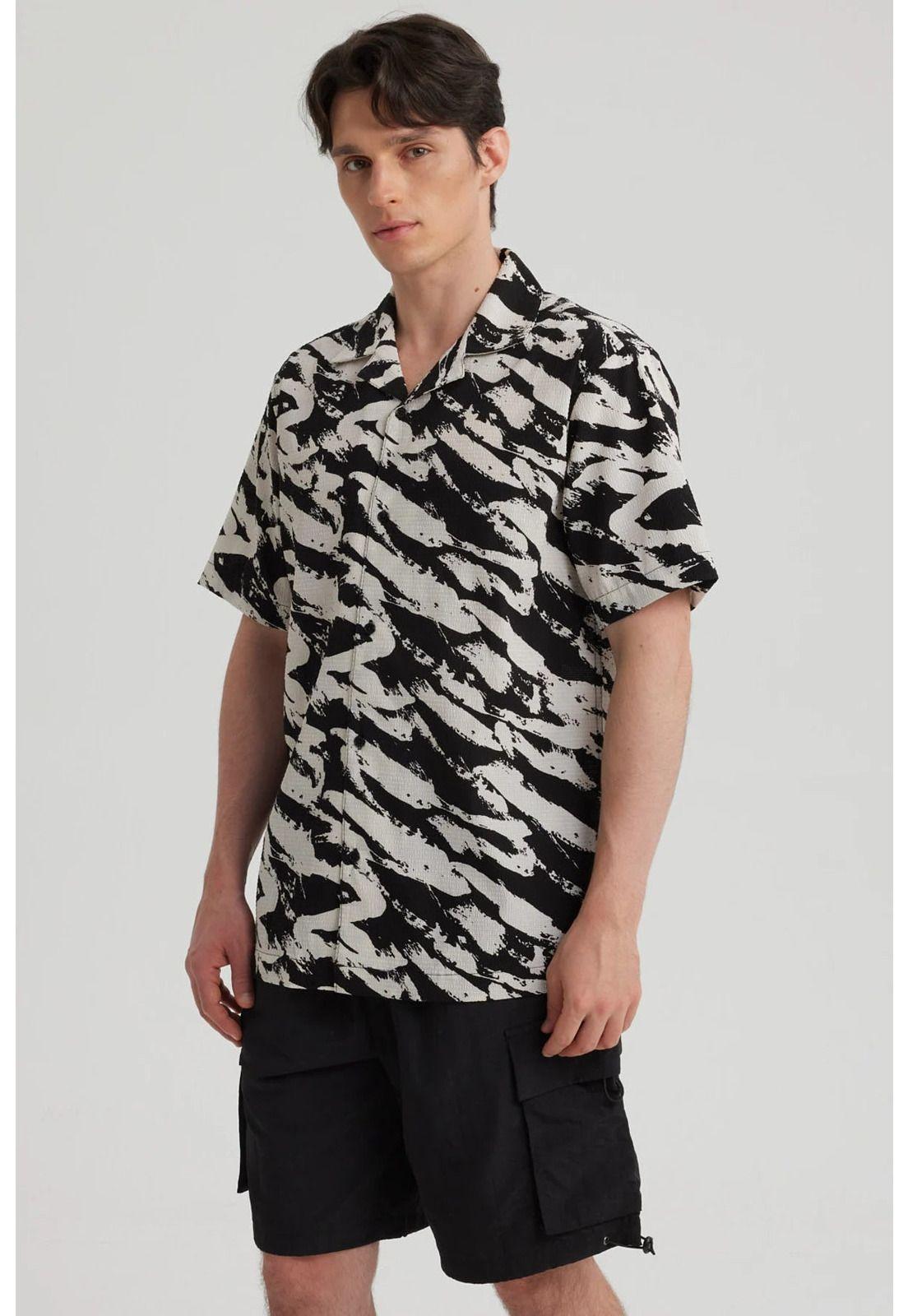 Camisa Hombre Rapport Negro - lll-3