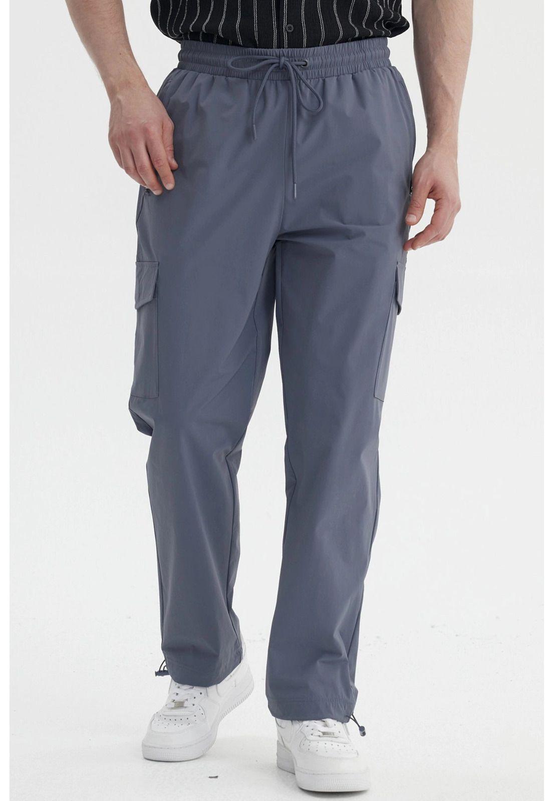 Pantalón Hombre Calce Recto Gris-0