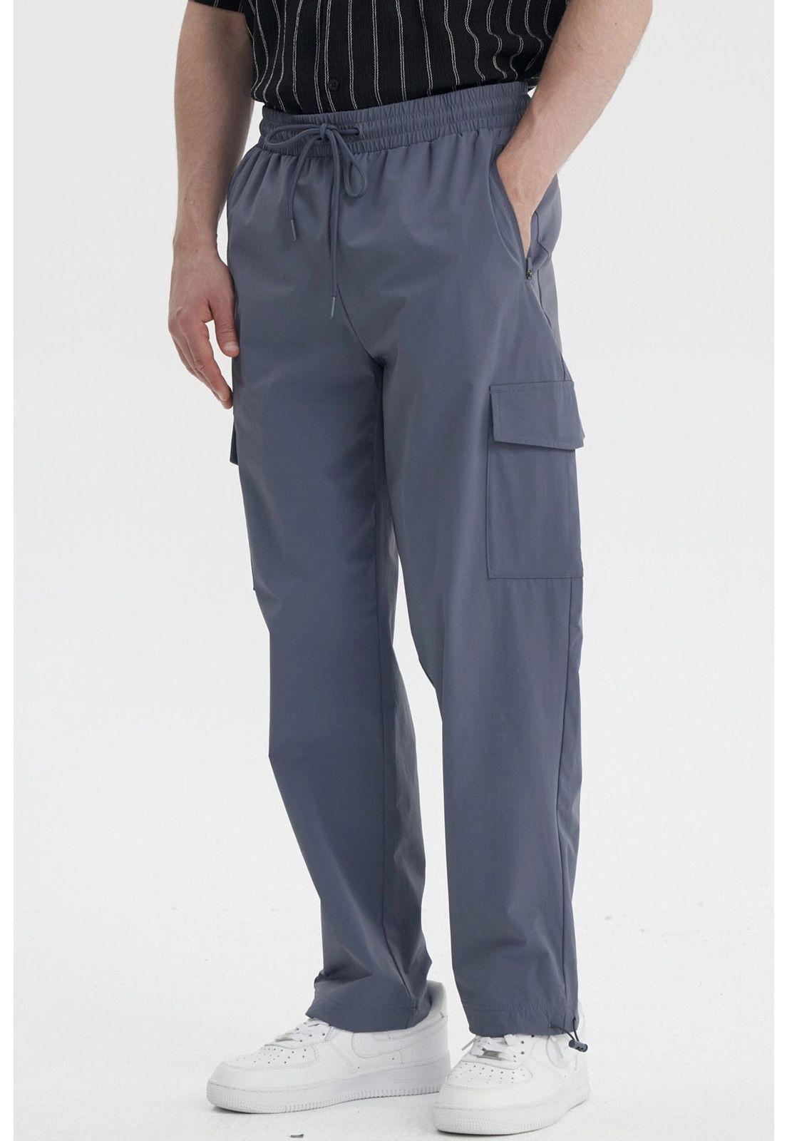 Pantalón Hombre Calce Recto Gris-1