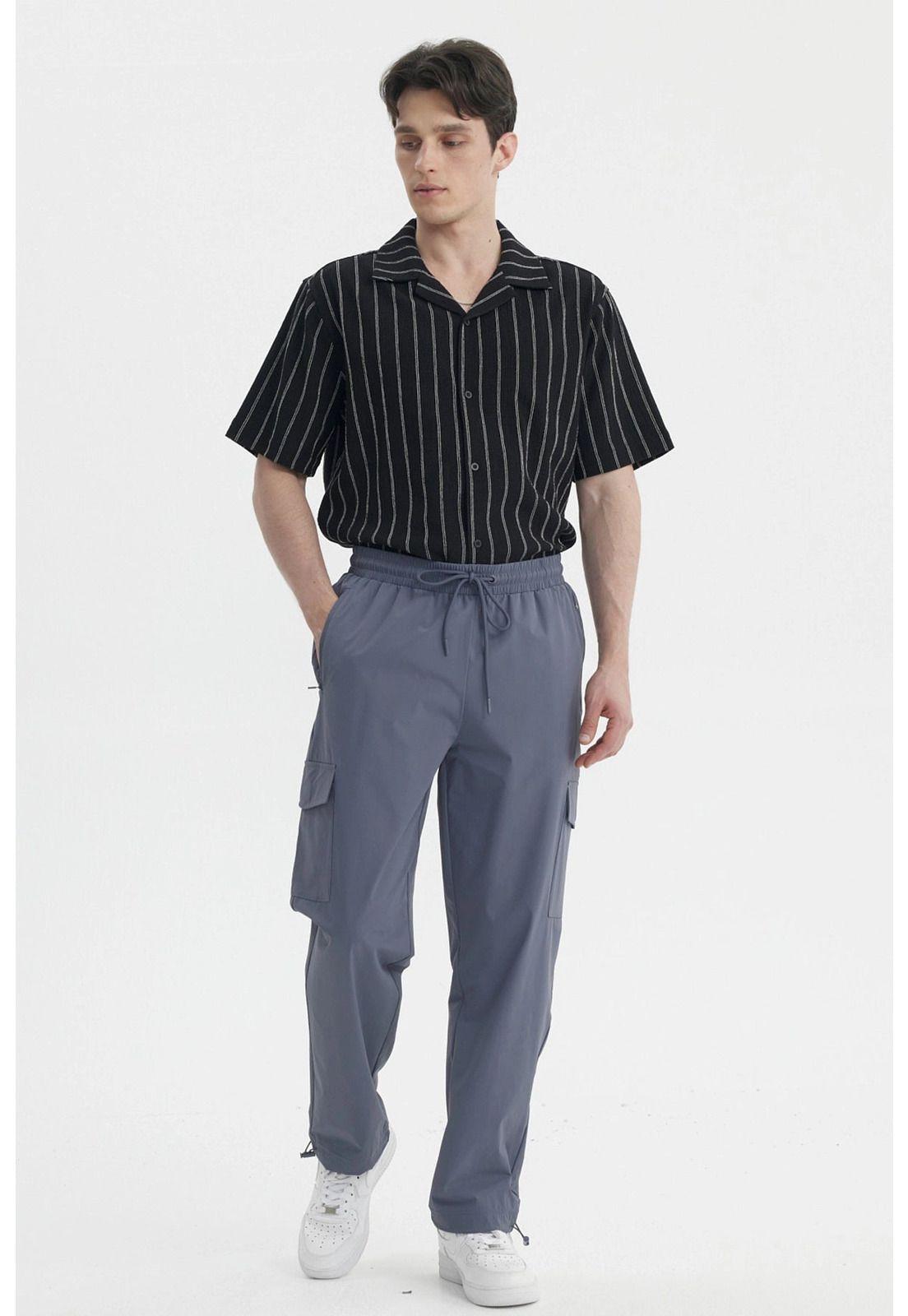 Pantalón Hombre Calce Recto Gris-3