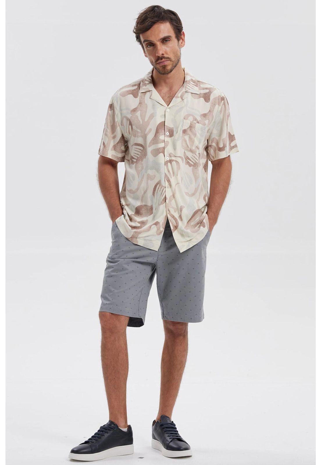 Camisa Hombre Print Blanco- ll-3