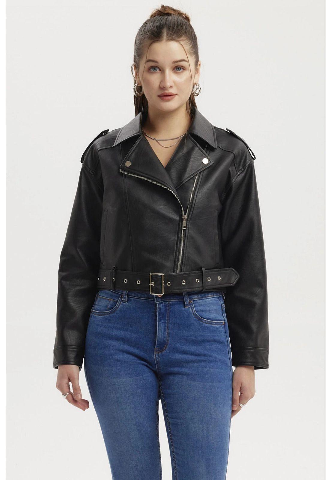 Chaqueta Mujer Biker Negro- lll-0