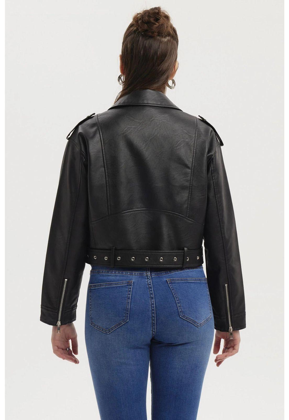 Chaqueta Mujer Biker Negro- lll-2