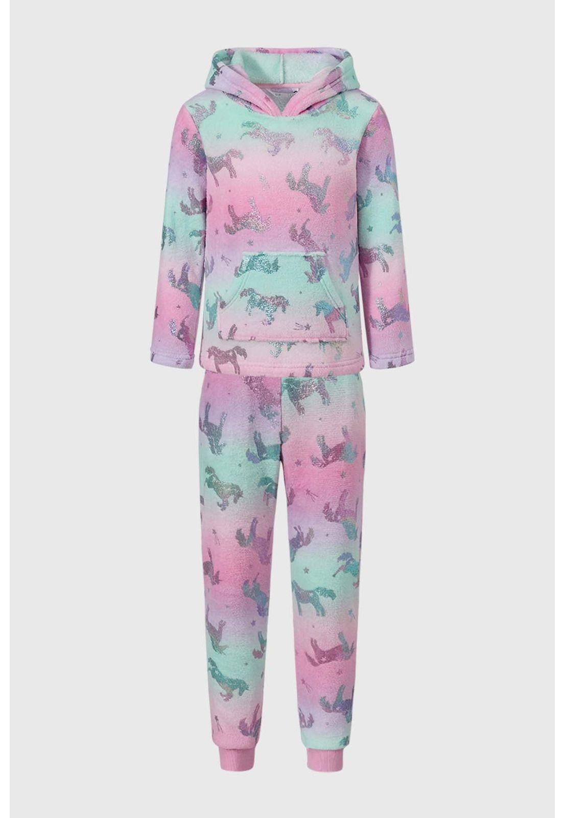 Pijama Niña Animales Lila-0