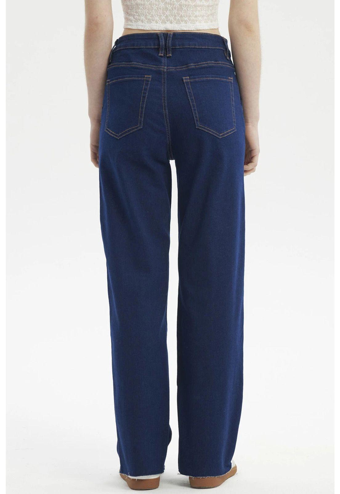 Jeans Mujer Calce Recto Azul Oscuro - lV-2