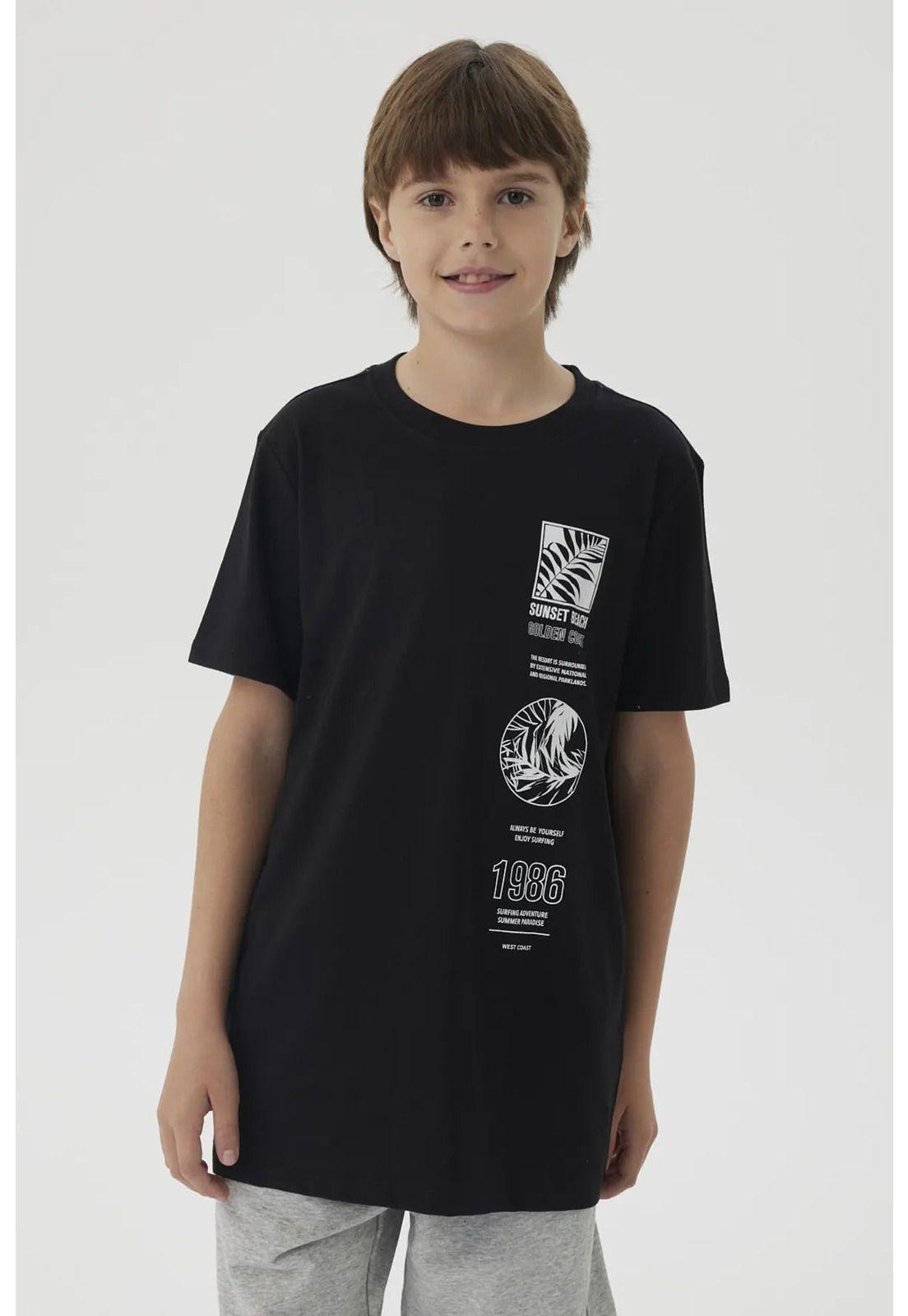 Polera Niño Print Posicional Negro - ll-4