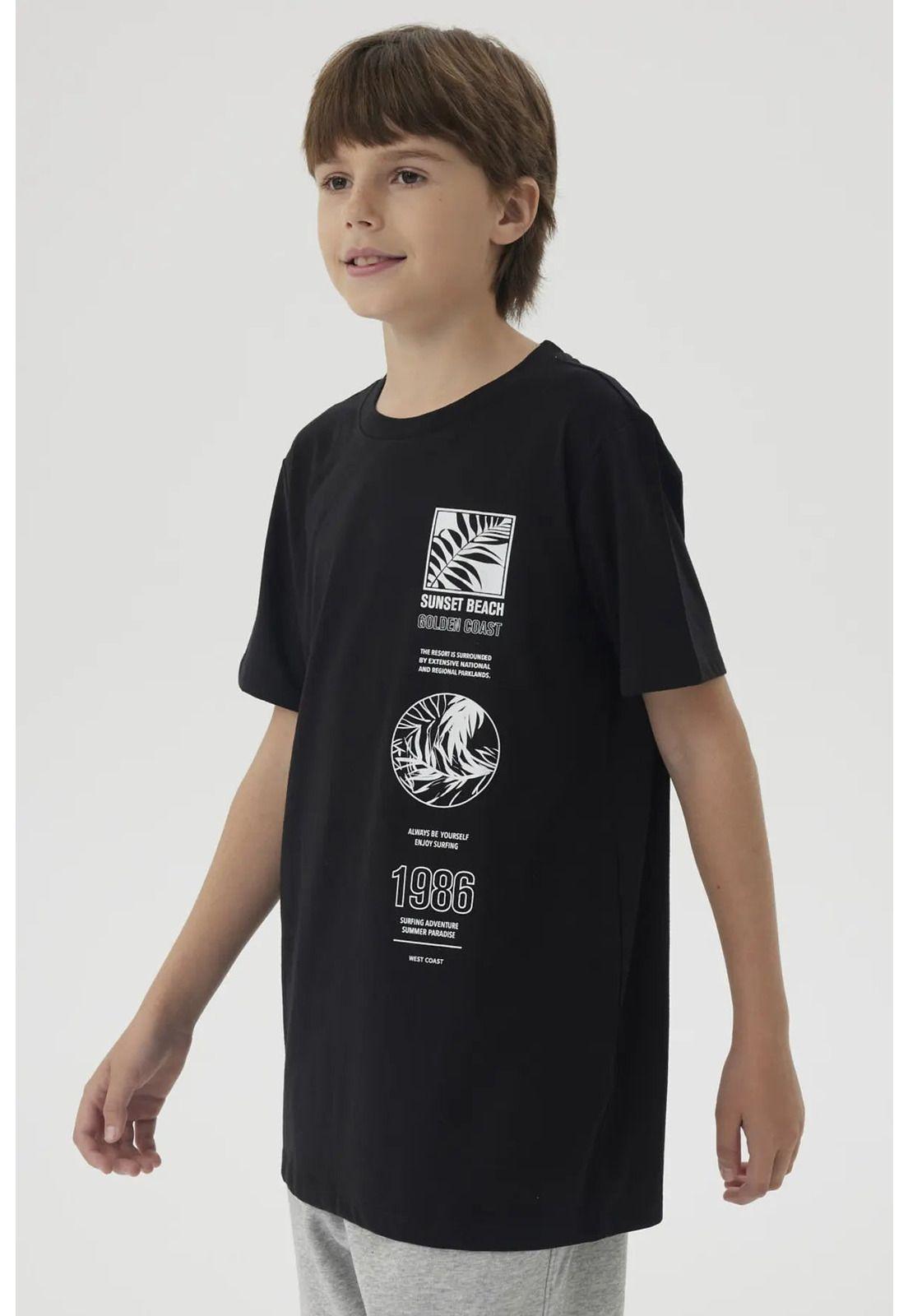 Polera Niño Print Posicional Negro - ll-5