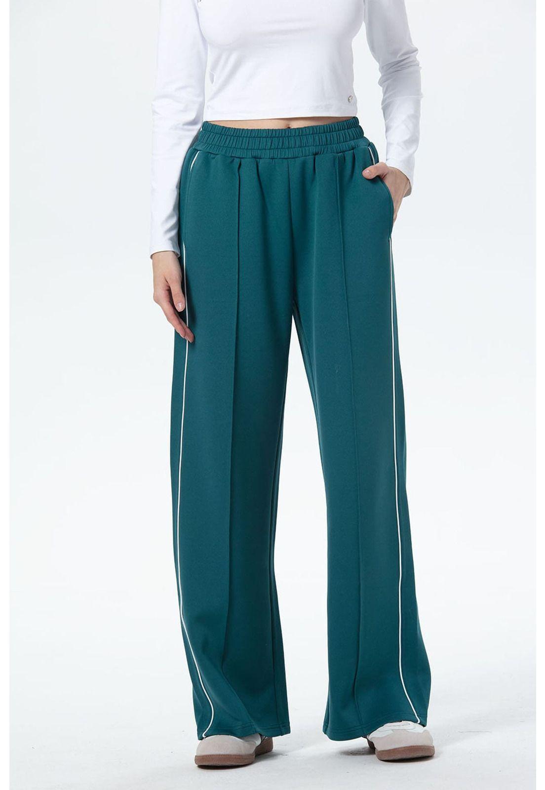 Pantalón Buzo Mujer Brillante Verde-0