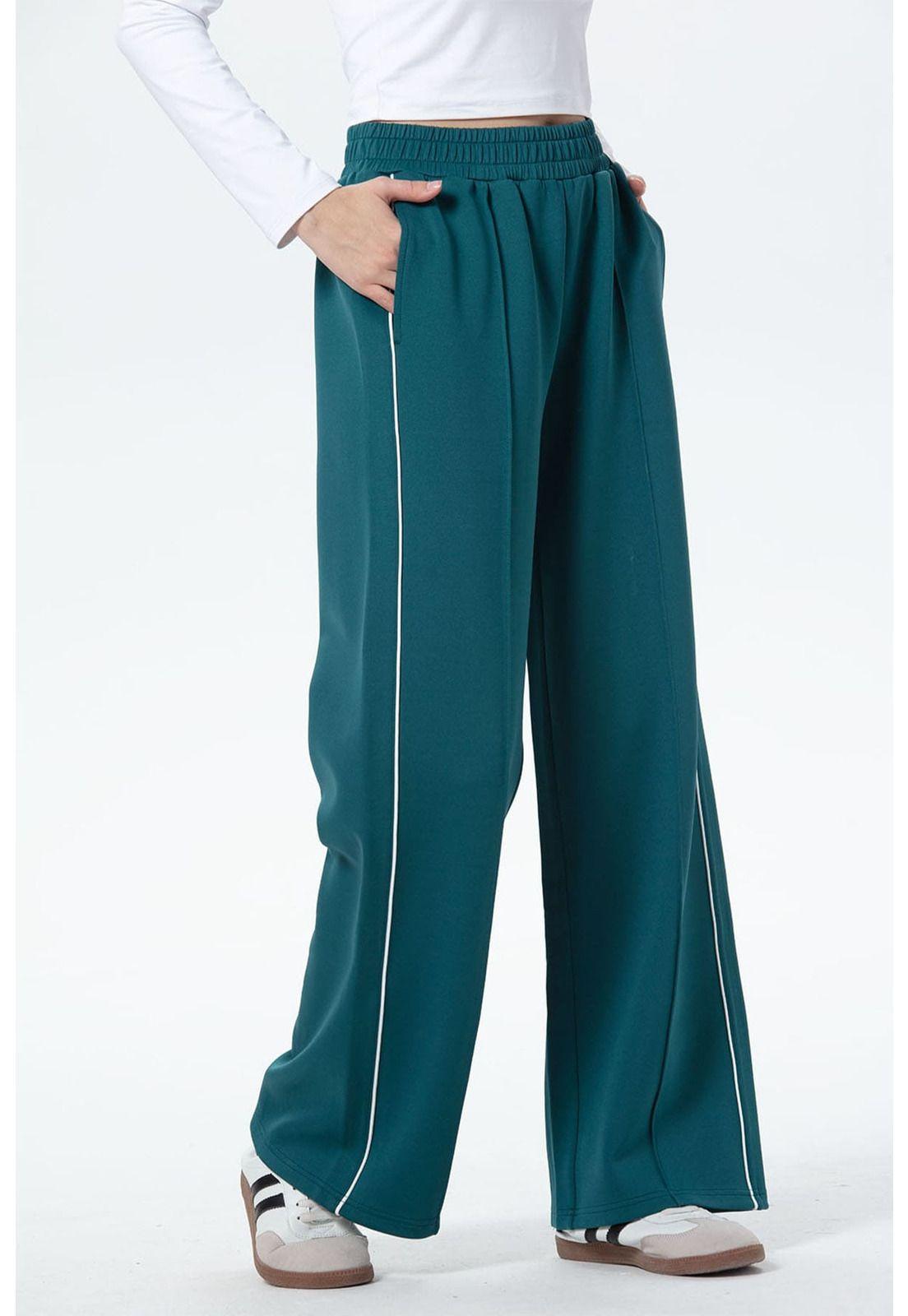 Pantalón Buzo Mujer Brillante Verde-1