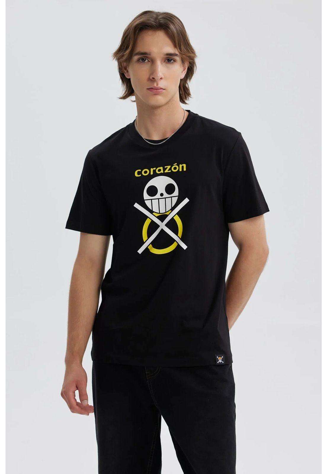Polera Hombre One Piece Negro - lV-0