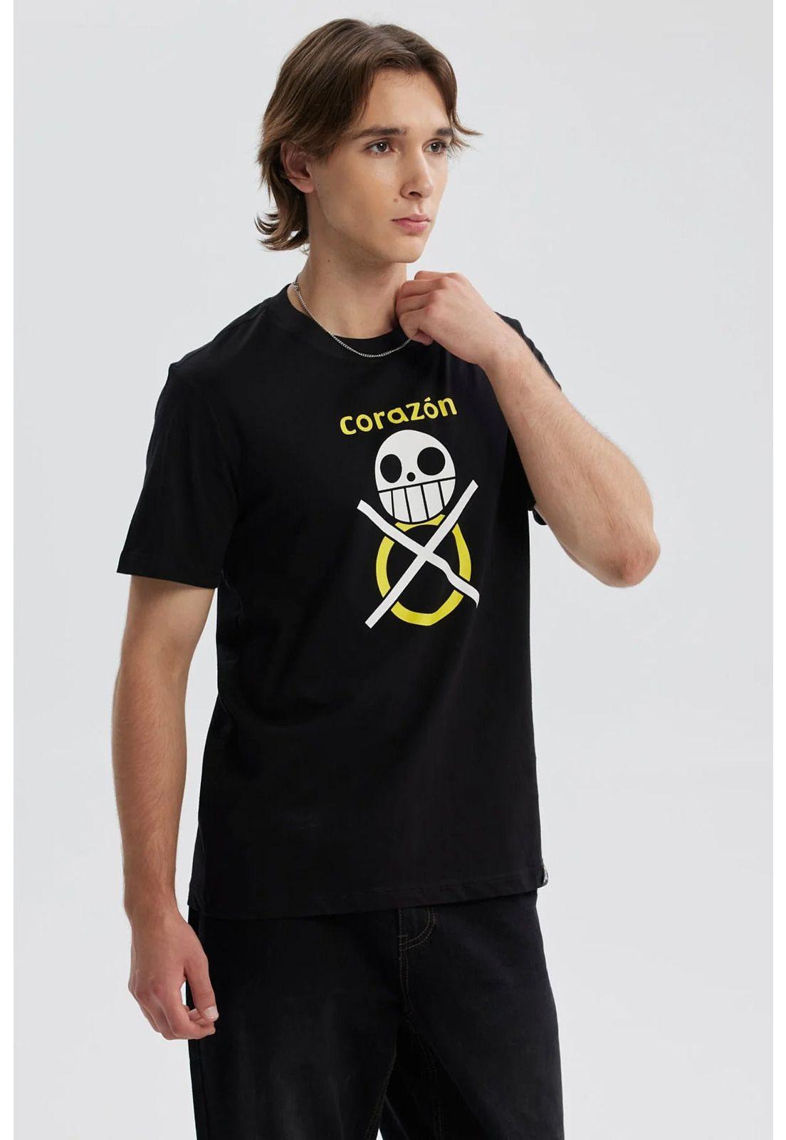 Polera Hombre One Piece Negro - lV-1